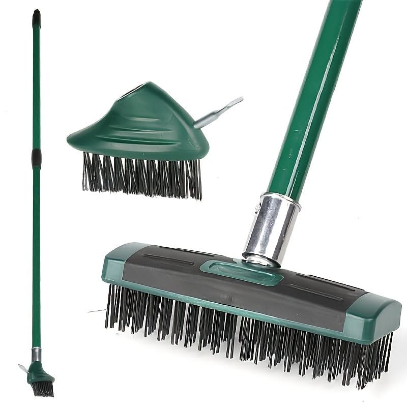 Telescopic 3-in-1 Wire Weeding Brush for Garden and Patio Cleanup