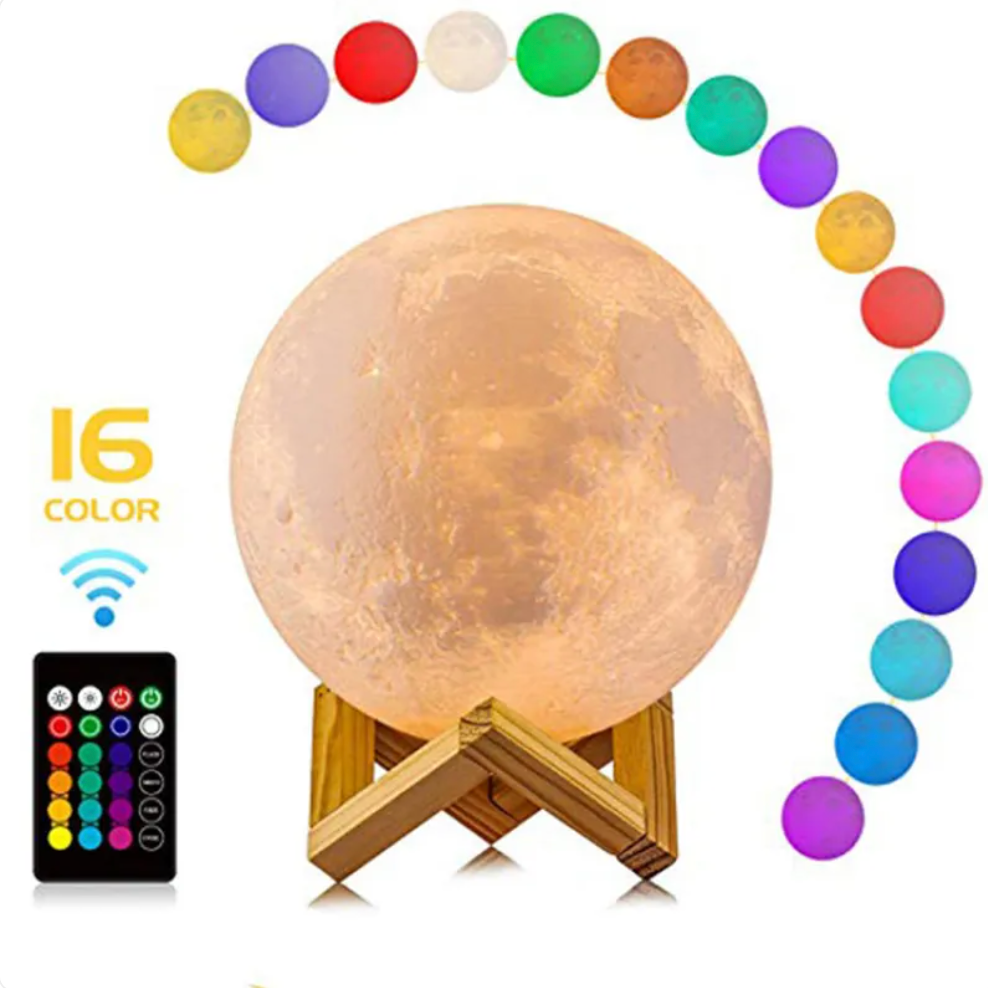 Wireless LED Rechargeable Table Lamp Magical Moon Lamp - Nightstand | Living Room Lamp