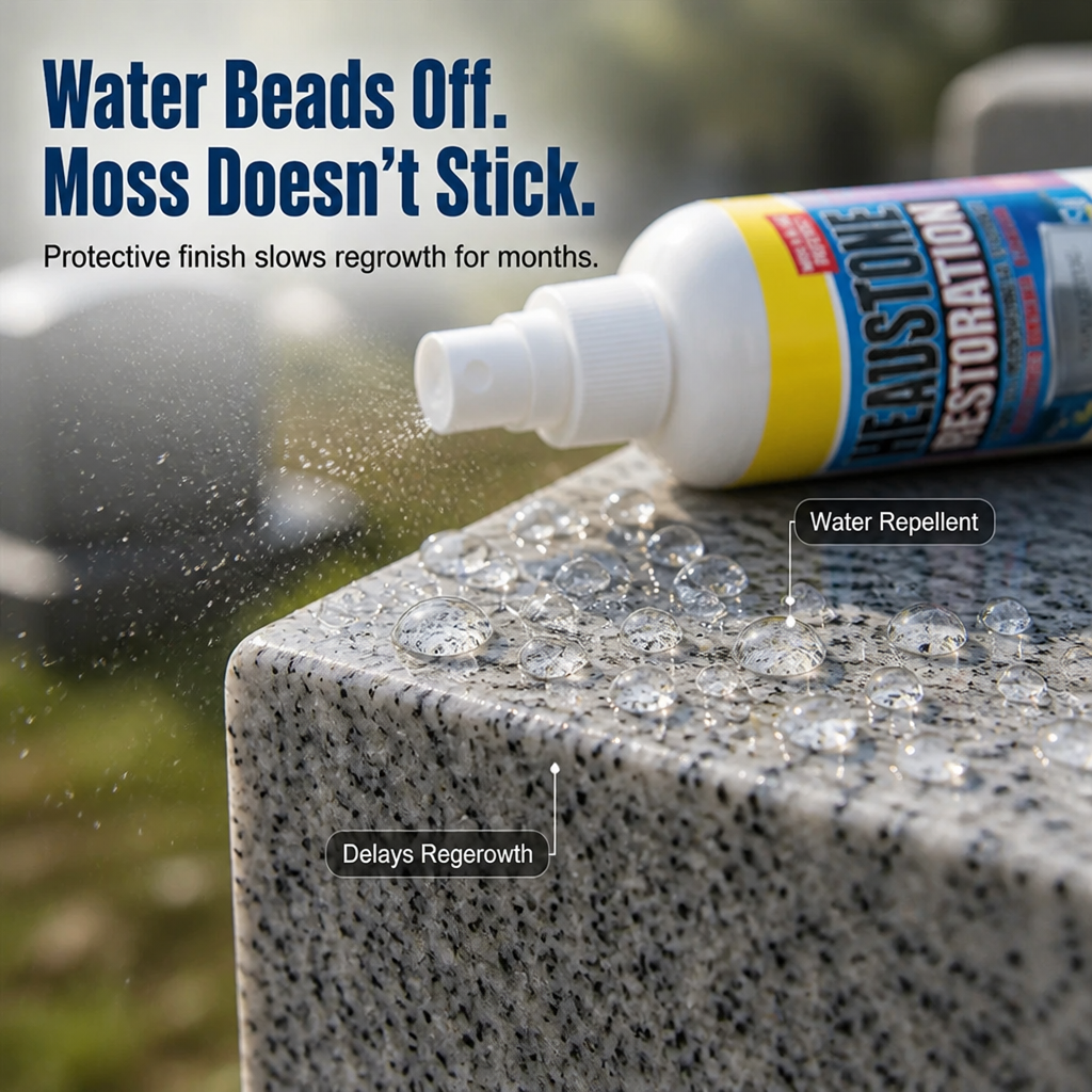 ReViveStone™ — Remove Moss, Algae & Yellow Stains From Memorial Stone Fast