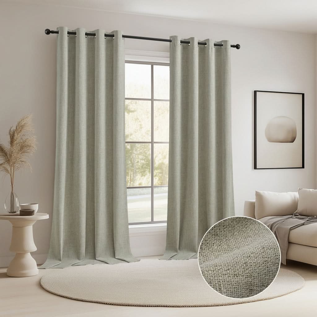 Textured Blackout Curtains for Stylish Living Room Decor
