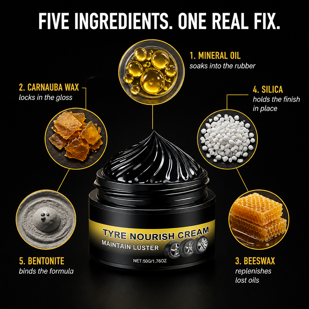 MidnightSheen™ — Deep-Black Shine That Revives and Protects Your Tires for Weeks
