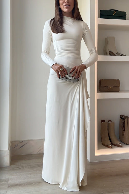 CelestiaDrift™ Draped Slit Maxi Dress — Unleash Your Inner Glamour and Own Every Room