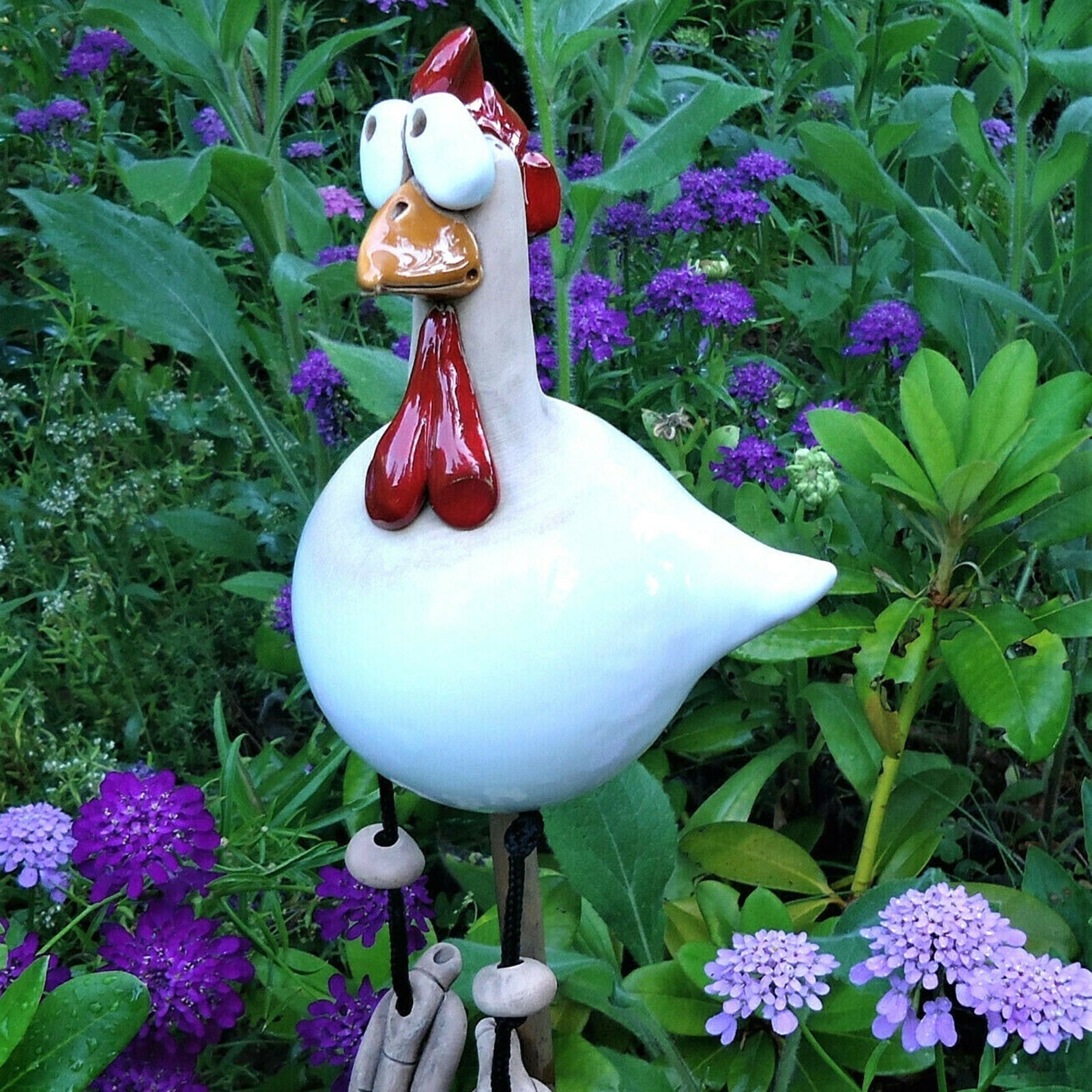 Garden Ornament | Fence Sculpture Chicken | Durable, Playful Style | FenceFunky