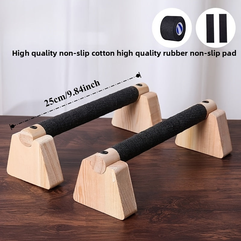 Sturdy Wood Push-Up Bars for Effective Home Workouts