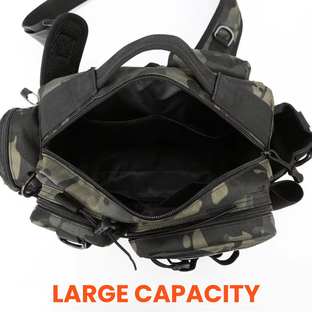 All-Weather Fishing Backpack with Versatile Storage Solutions