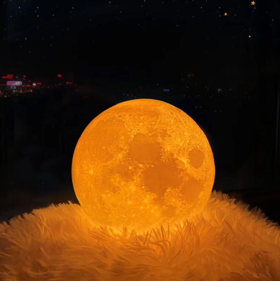 Wireless LED Rechargeable Table Lamp Magical Moon Lamp - Nightstand | Living Room Lamp