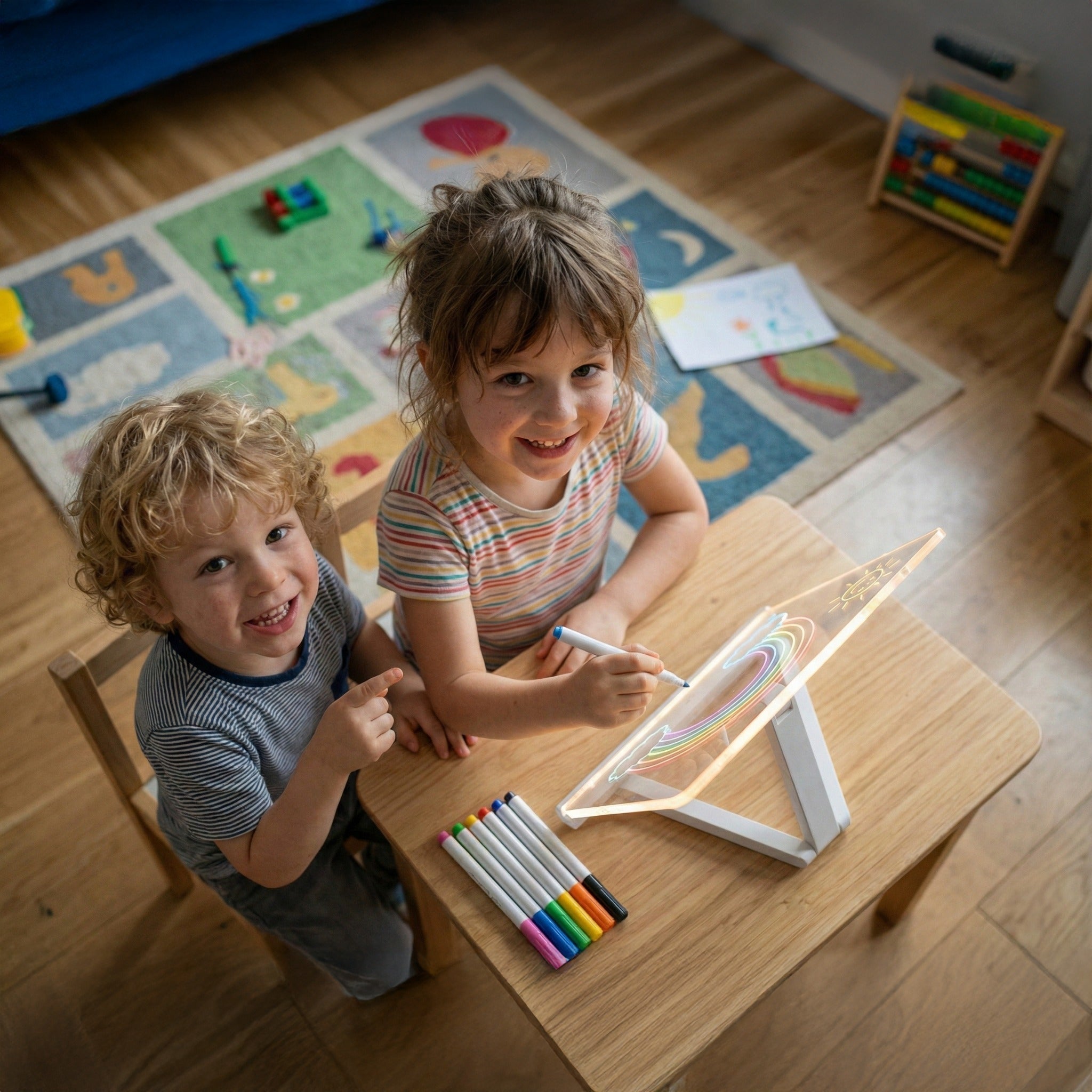 GlowCraft™ LED Drawing Board — Ignite Your Child’s Imagination with Radiant, Mess-Free Masterpieces