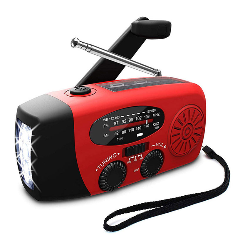 Emergency Ready Radio – Hand Crank, Solar, Light & Charger