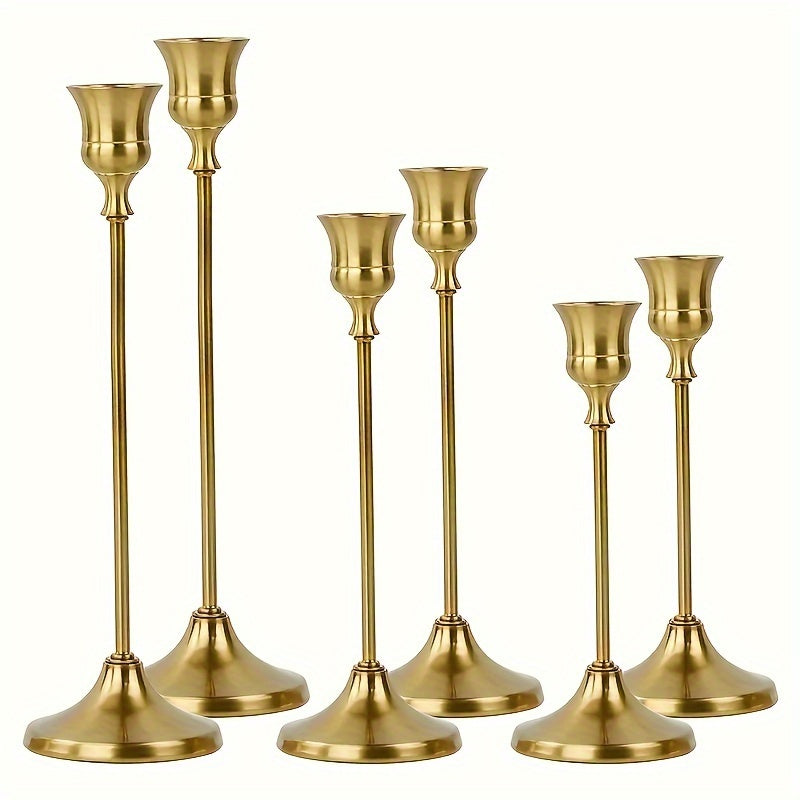 AmberGlow Collection – 6 Vintage-Inspired Candle Holders