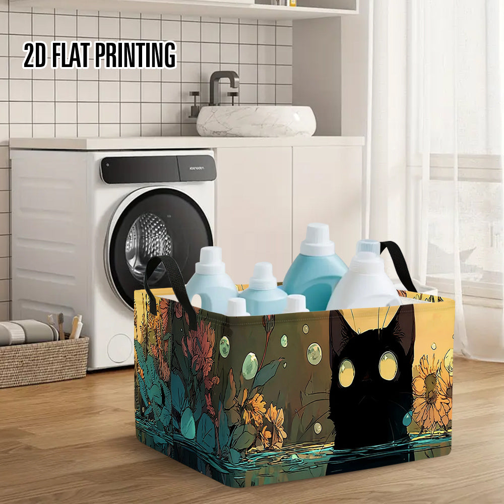 Feline Chic Storage Basket - Modern Organization Made Easy
