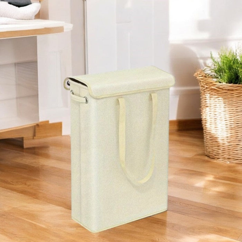Compact Laundry Basket with Waterproof Lining and Removable Lid