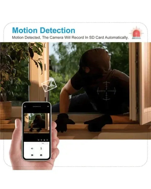 Surveillance Camera | 360° Pan Rotation | Night Vision and Motion Detection | HomeOrbit