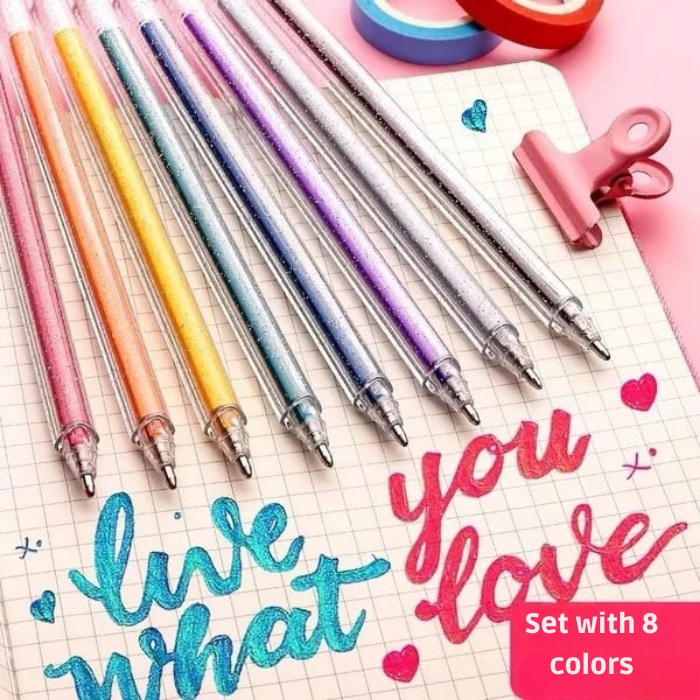 LumaFlick™ Glitter Gel Pens — Ignite Your Creativity with Smudge-Proof Sparkle That Lasts