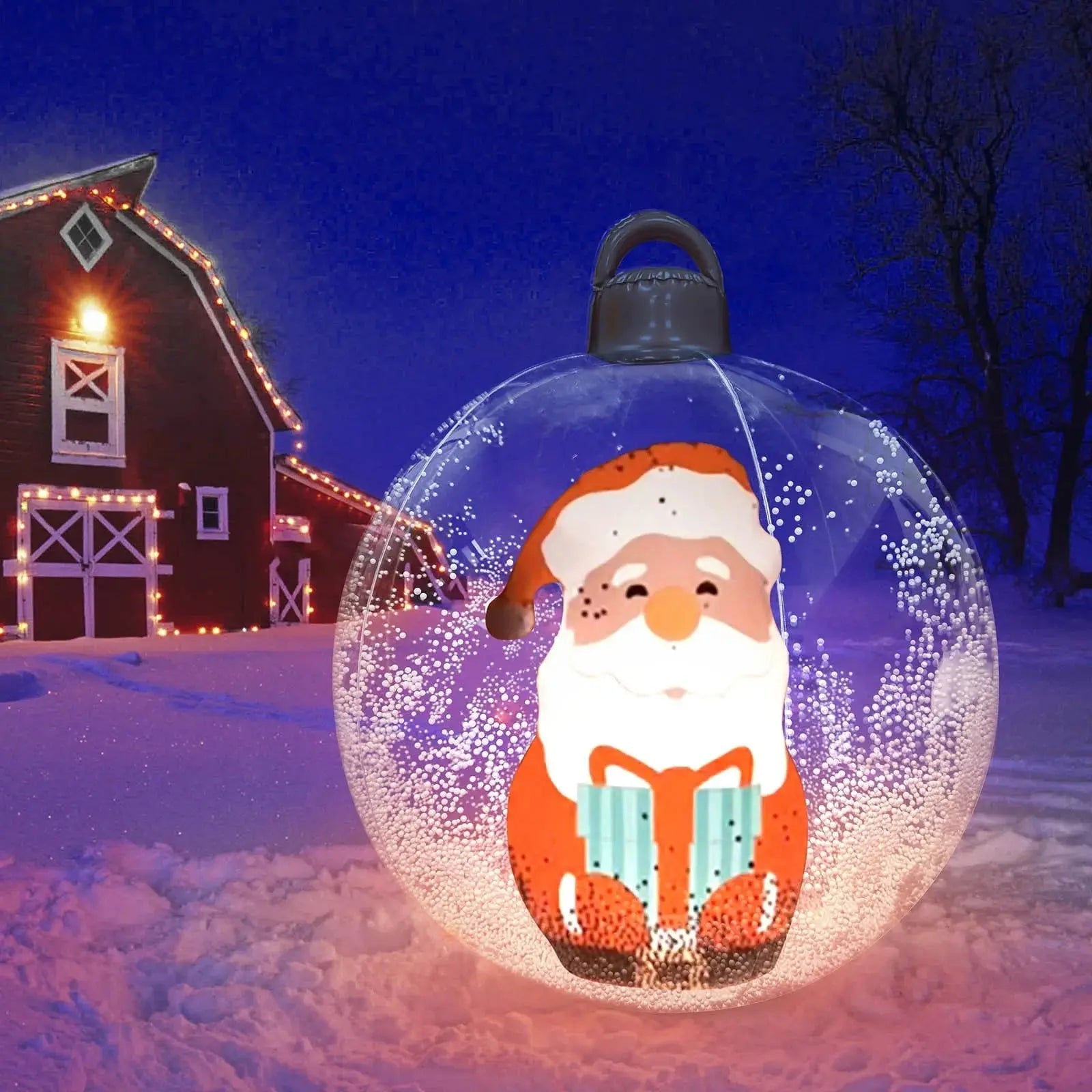 Inflatable Holiday Ball with Light — Controlled Remotely via Remote Control