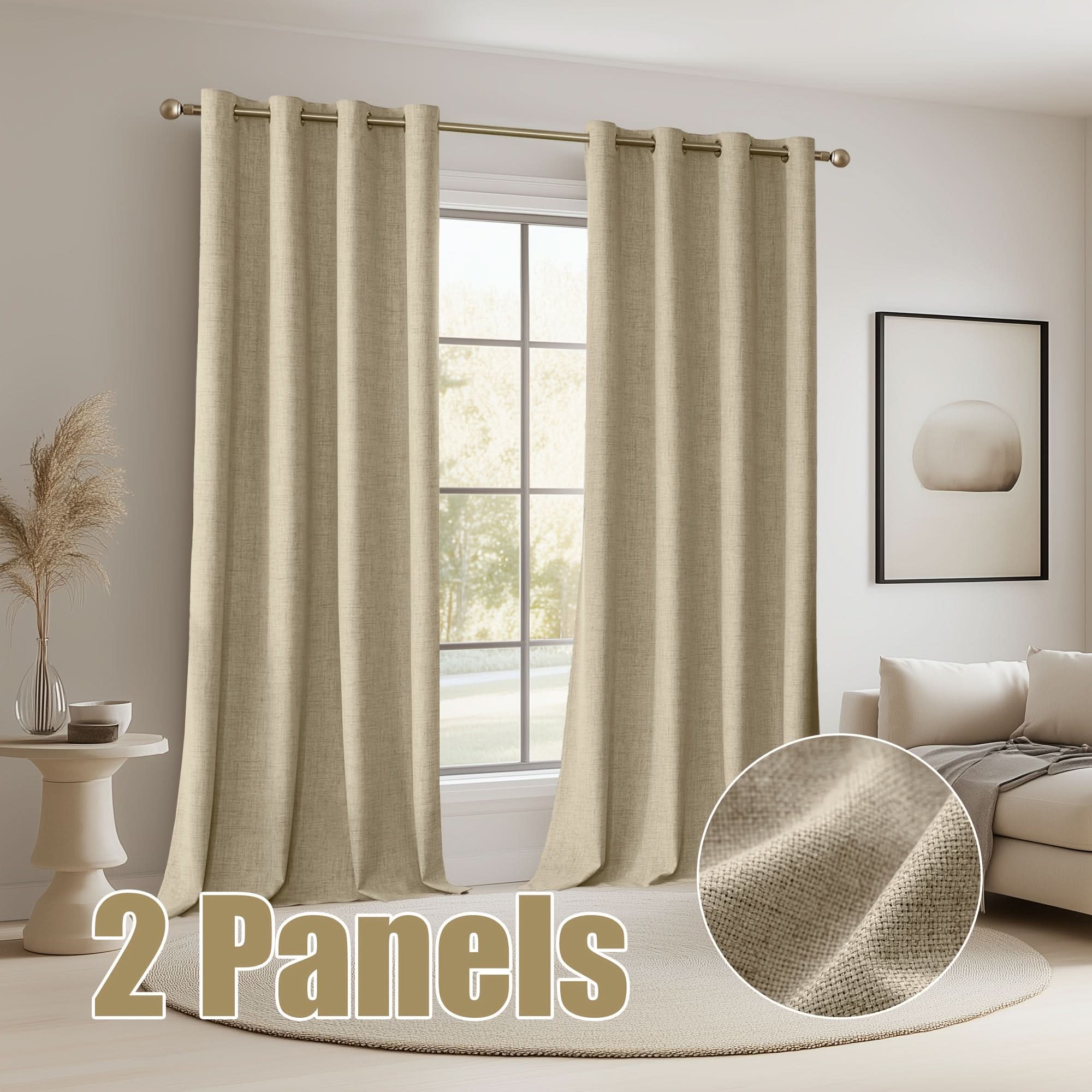 Textured Blackout Curtains for Stylish Living Room Decor