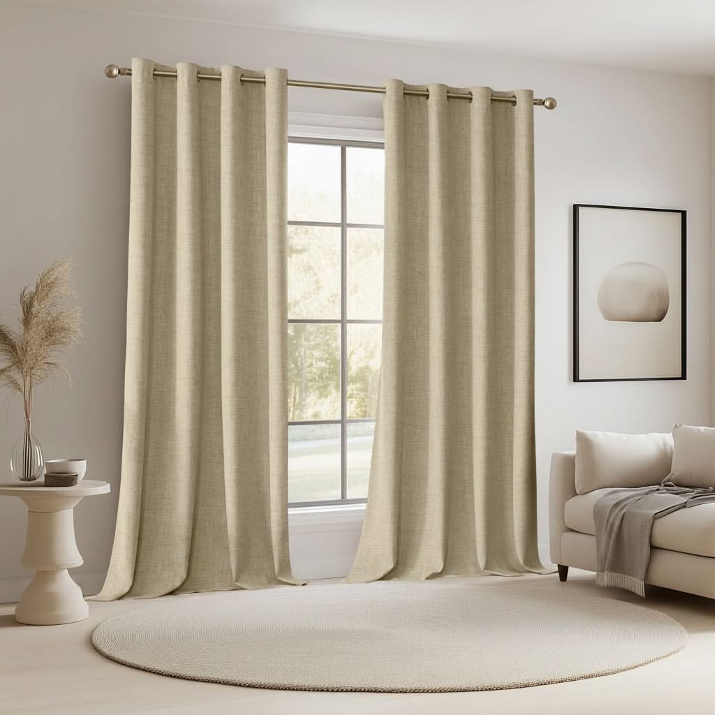 Textured Blackout Curtains for Stylish Living Room Decor