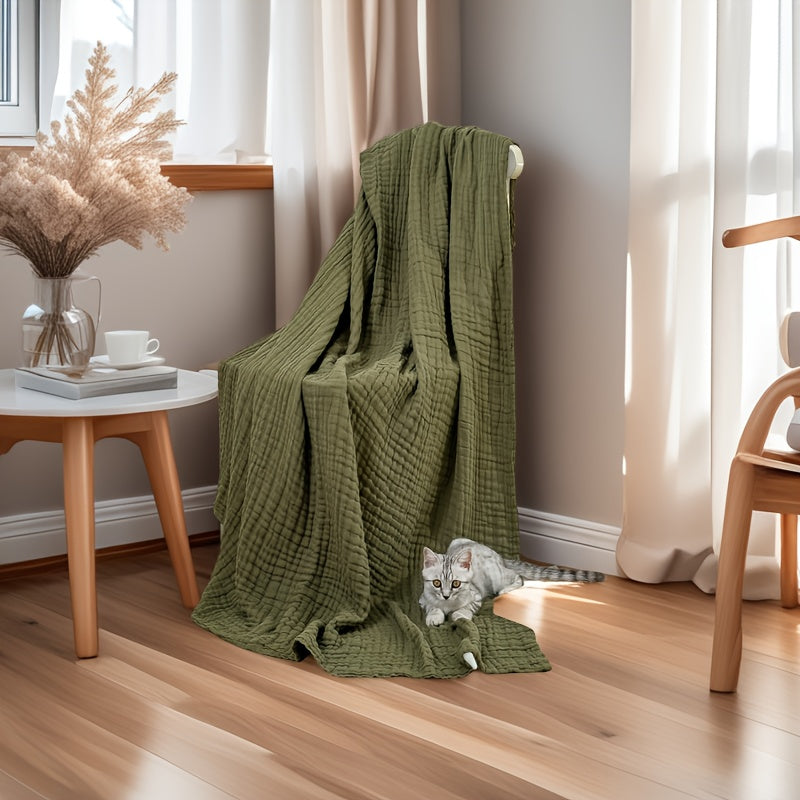 BreezyCozy – Lightweight 6-Layer Cotton Blanket for All-Year Comfort