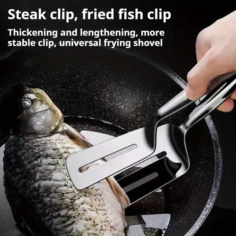 PrecisionPro – Versatile Stainless Steel Tongs with Spatula Functionality