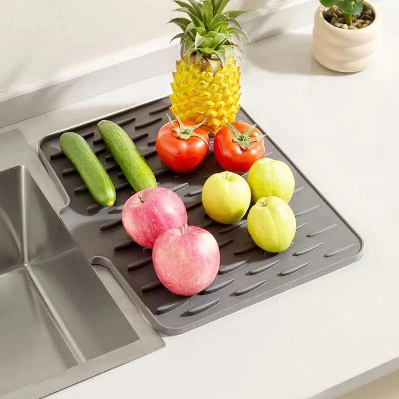 Drip Drying Mat | Dries Faster Without Puddles | Sloped, Heat Resistant | DrainMat
