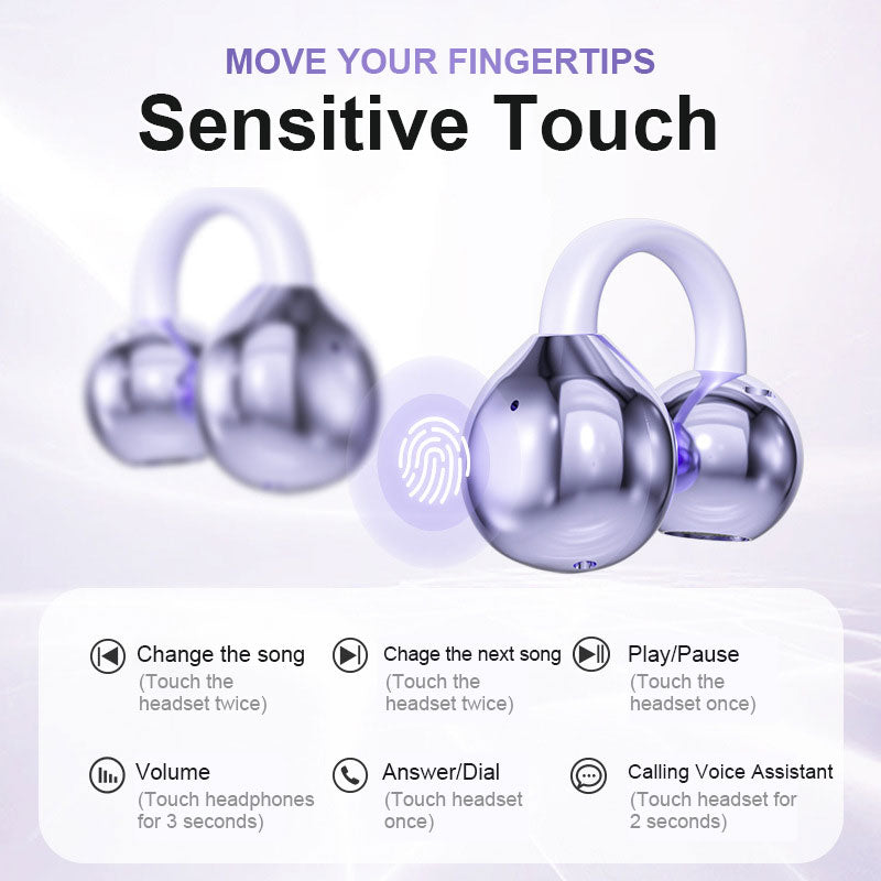 GlideWave™ Ear Clip Headphones — Experience All-Day Comfort with Jaw-Dropping, Crystal-Clear Sound That Moves With You