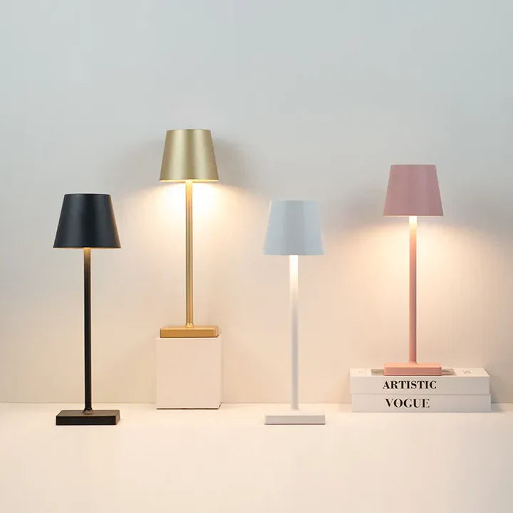 Wireless LED Desk Lamp with Touch Dimmer – Cordless, Clean Ambiance