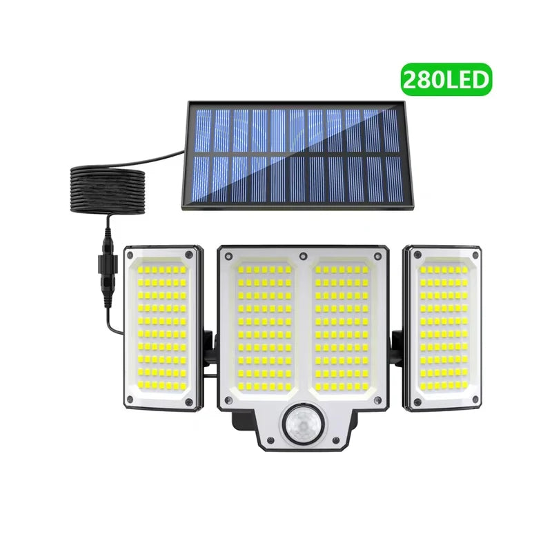 Solar Outdoor Wall Light with Motion Sensor – 106/144/280 LEDs
