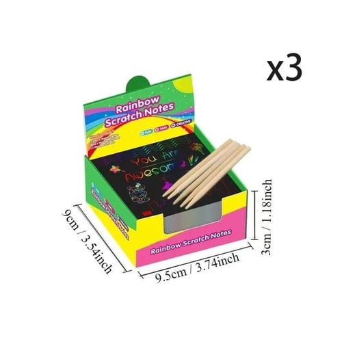 Rainbow Scratch Art Kit for Kids with Vibrant Colors