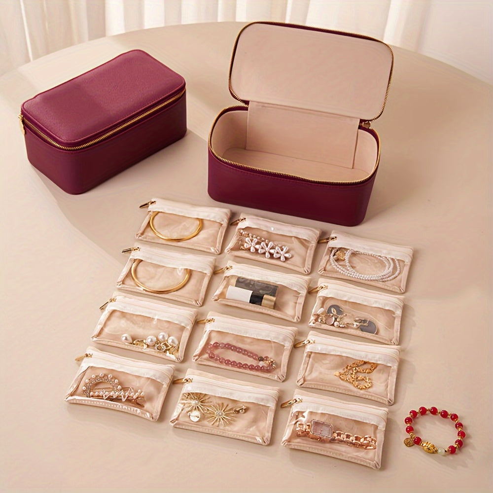 Jewelry Organizer Case | Velvet Pouch Detachable | Window Display | TravelGlam