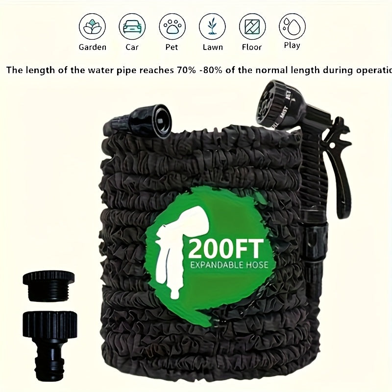 AquaStream – Versatile High-Pressure Garden Hose with Nozzle