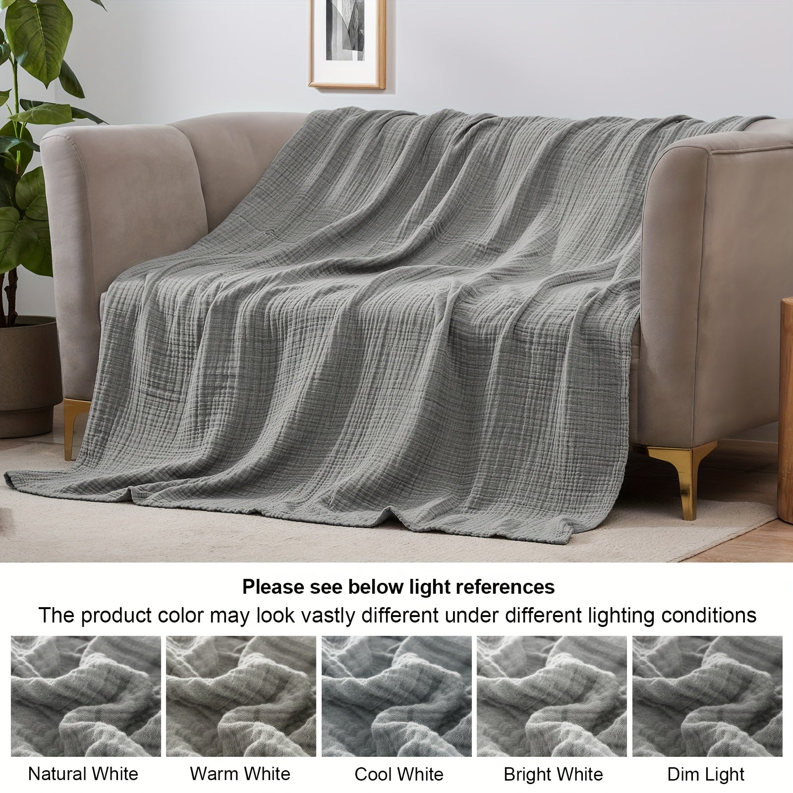 BreezyComfort - Ultra-Light Cotton Blanket for Year-Round Relaxation