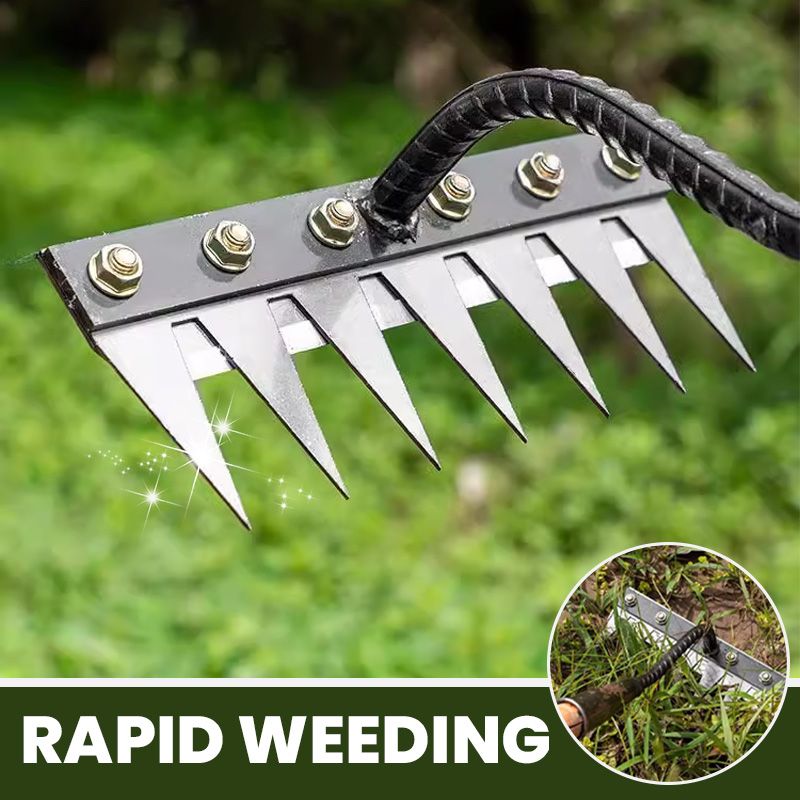 TerraEdge™ Carbon Steel Weed Rake — Effortless Power That Protects and Revives Your Garden