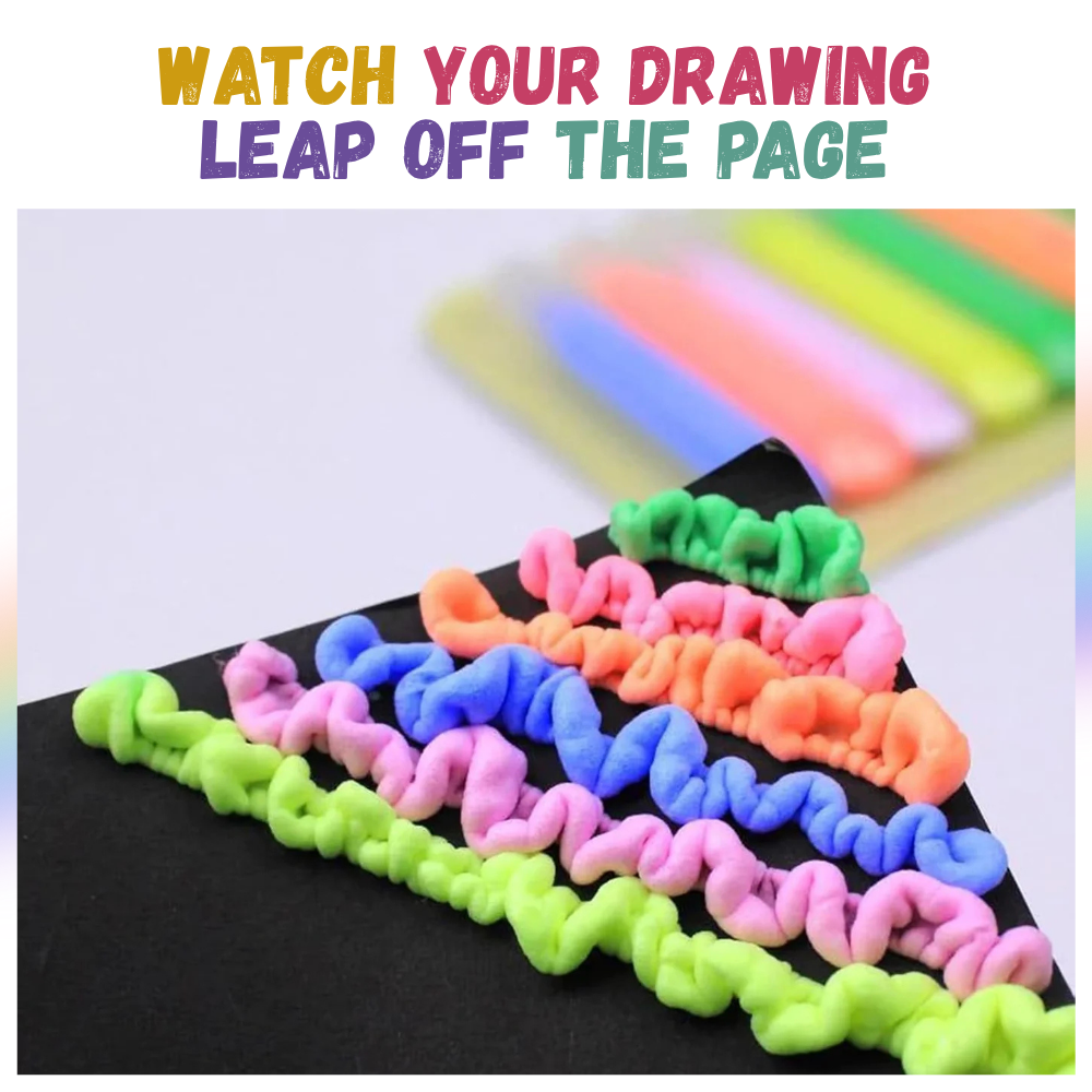 InspiraRise™ 3D Drawing Pens — Bring Your Imagination to Life with Vibrant, Touchable Art That Pops Off the Page