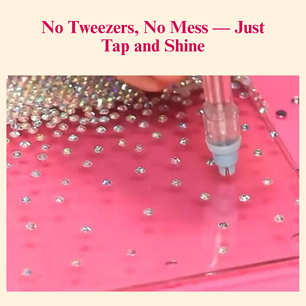 GlowPulse™ Rhinestone Pen — Craft Stunning Sparkle Effortlessly with Every Press