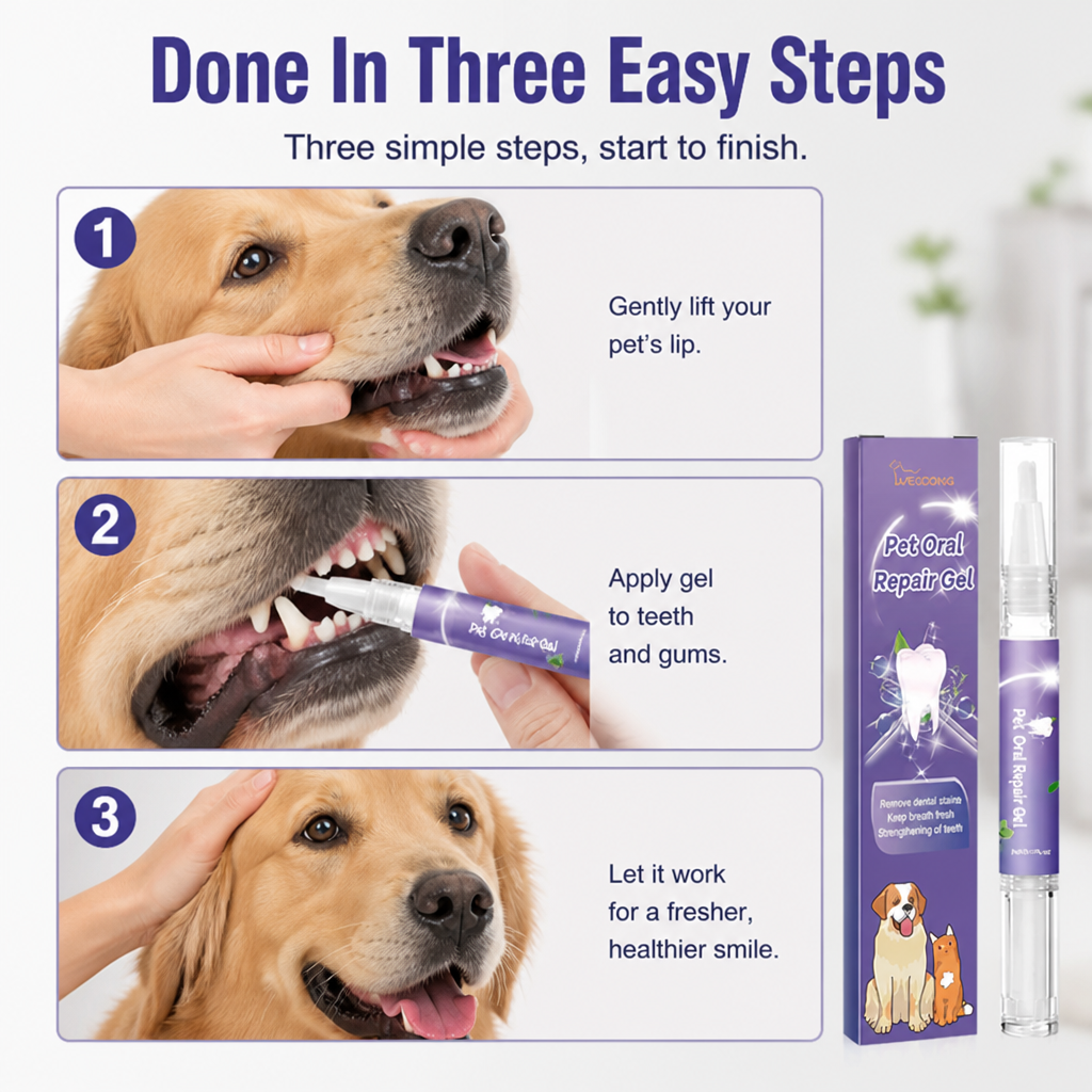 PurePaws™ Dental Gel — Restore Their Smile with Soothing, Fresh Breath Confidence