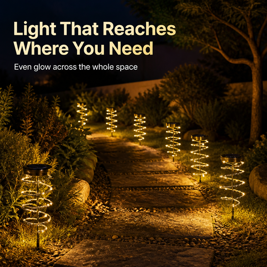 LumeSpiral™ — Transform Your Evenings with Effortless, Golden Outdoor Glow