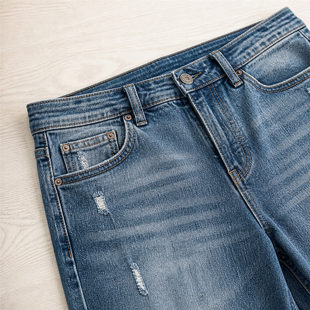 LunaDaze™ – Retro Cropped Straight-Leg Jeans with Frayed Raw Hem