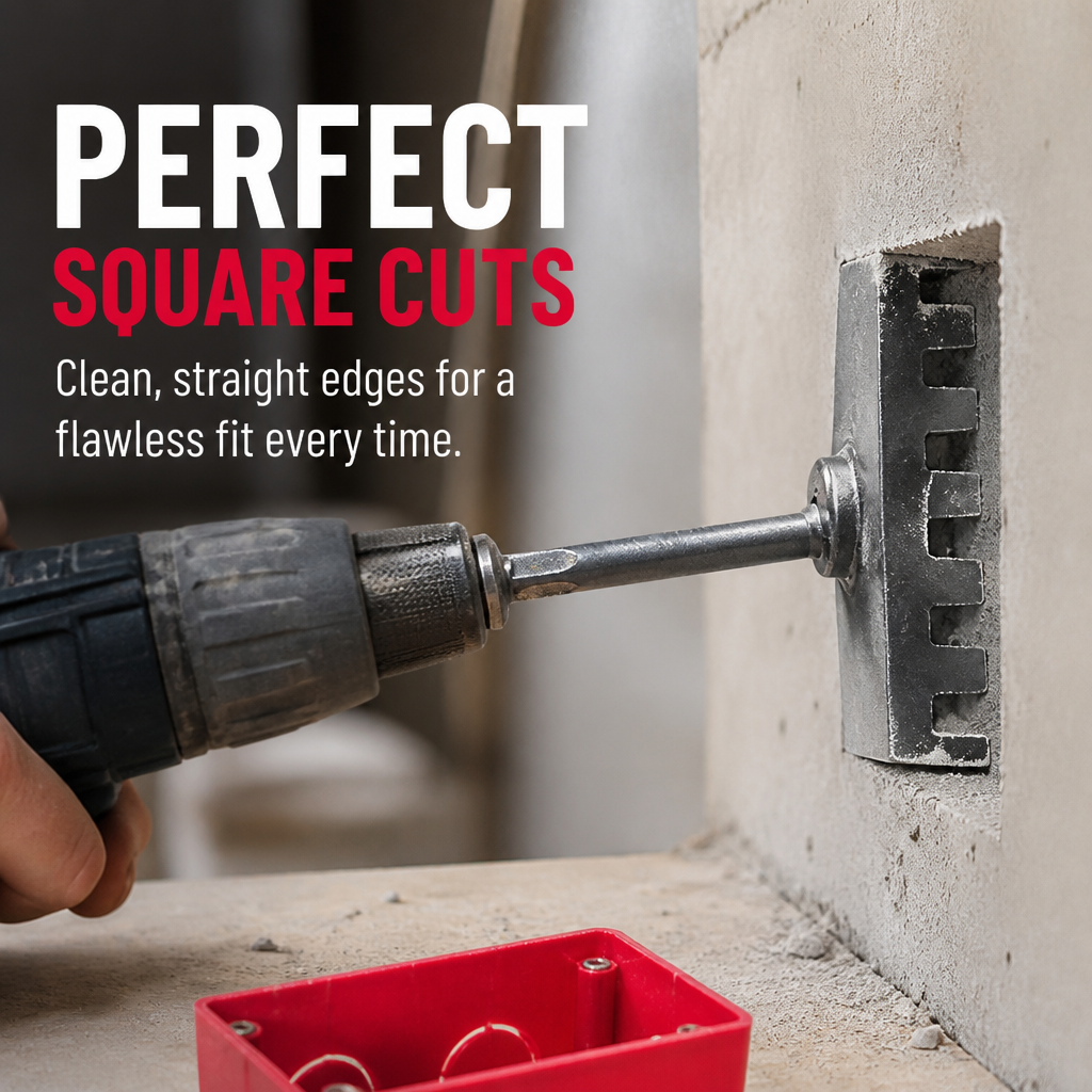 VeroCut™ Square Hole Cutter — Cut Perfect Squares Fast for Flawless, Stress-Free Installs Every Time