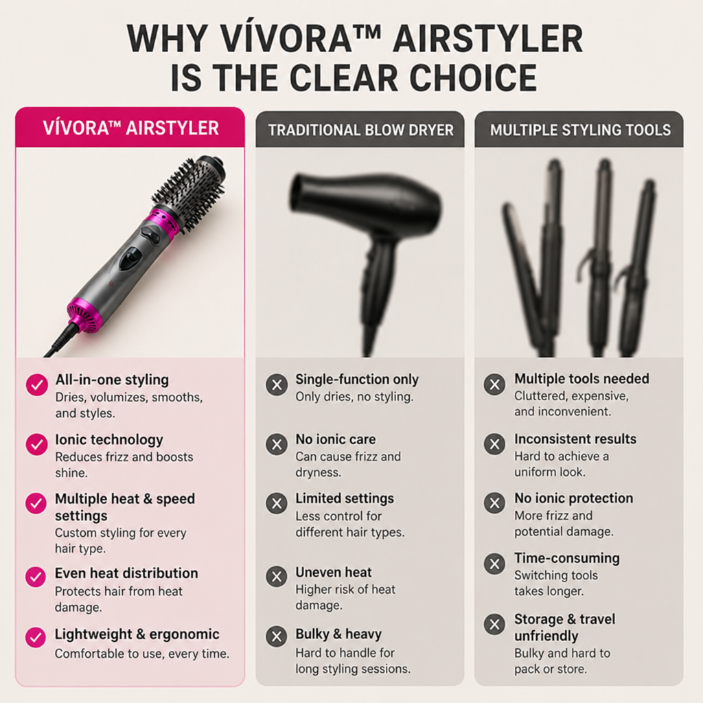 Vívora™ AirStyler — Dry, Smooth & Add Salon Volume in One Pass