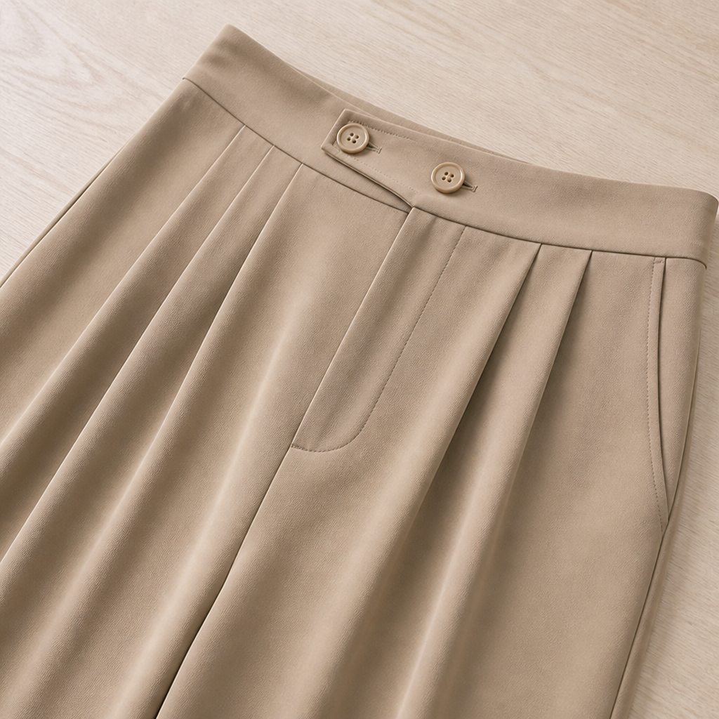 VelaCurve™ – High-Waist Wide-Leg Plus Size Pants with Wrinkle-Free Stretch