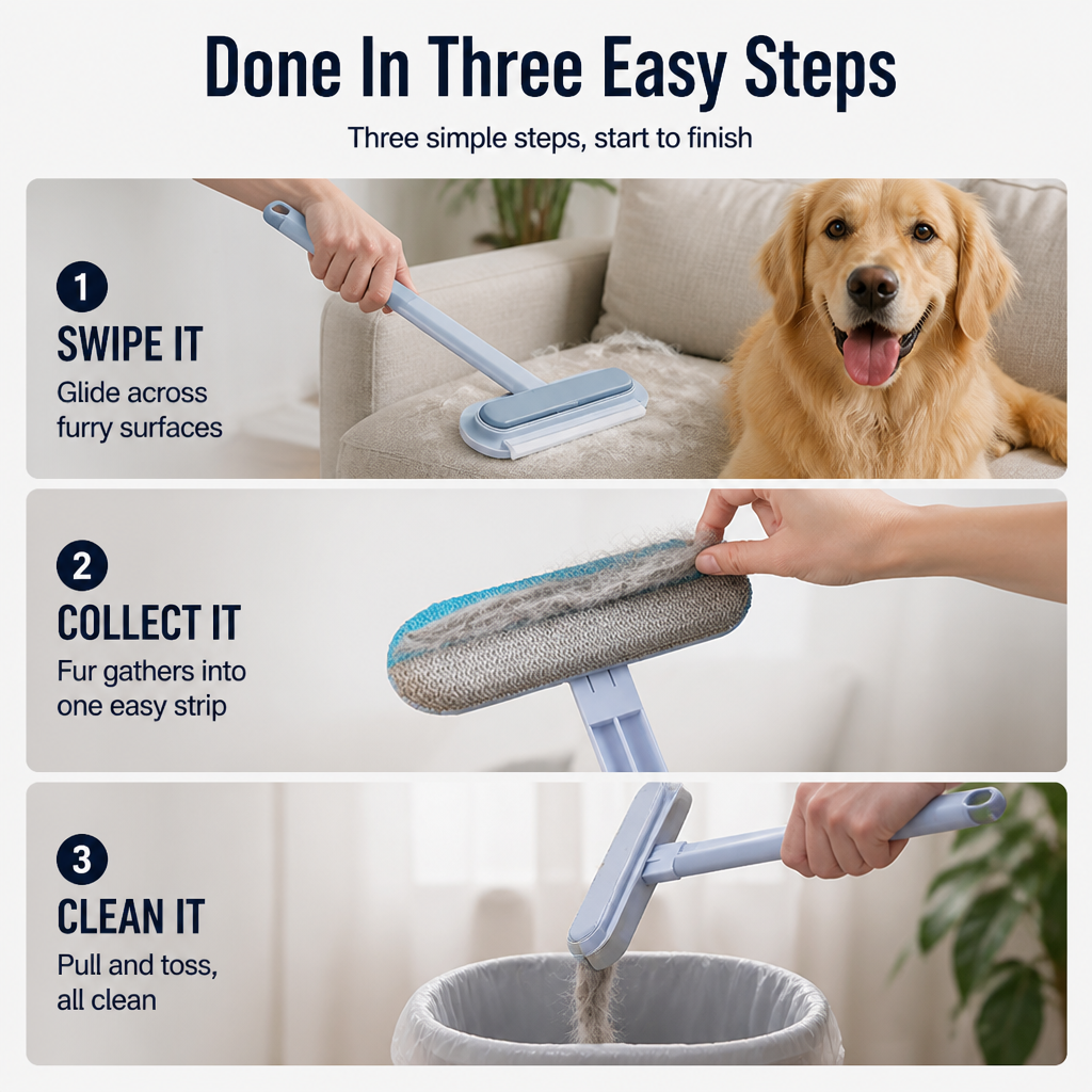 HairEase™ — One Swipe to a Fur-Free, Stress-Free Home
