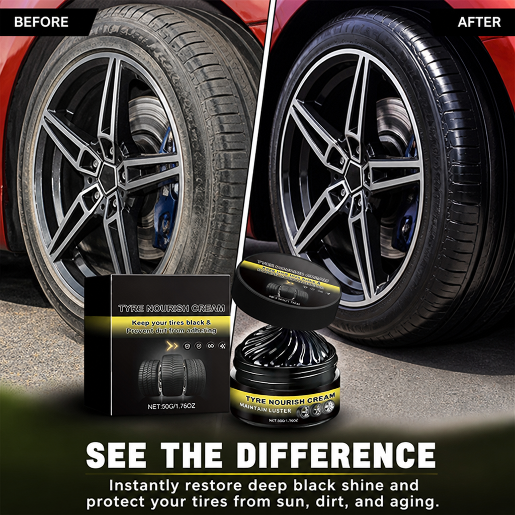 MidnightSheen™ — Instantly Revive Tires with Lasting Deep Black Shine and Rugged UV Defense