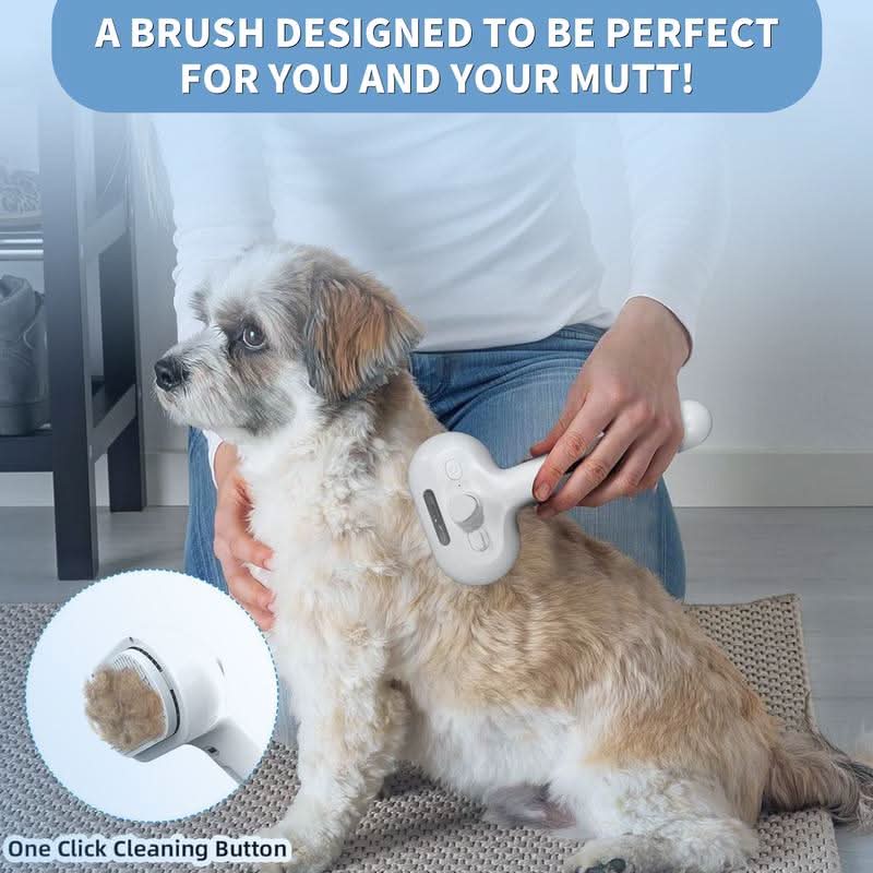 Relaxing Pet Grooming Brush with Hassle-Free Hair Removal