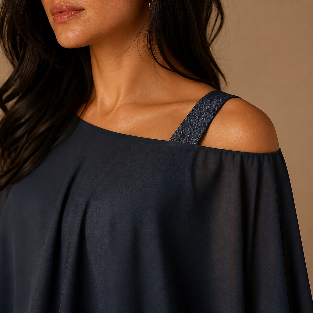 LumaVieve™ – Sleek Asymmetric One-Shoulder Two-Piece Set with High-Rise Pants