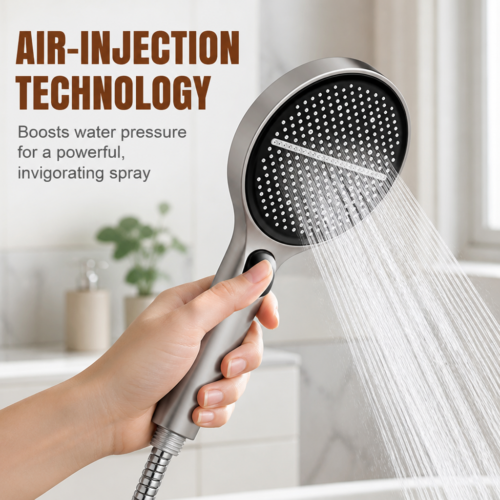 TempestaPure™ High-Pressure Handheld Shower Head — Ignite Your Senses with a Powerfully Revitalizing Shower Every Time