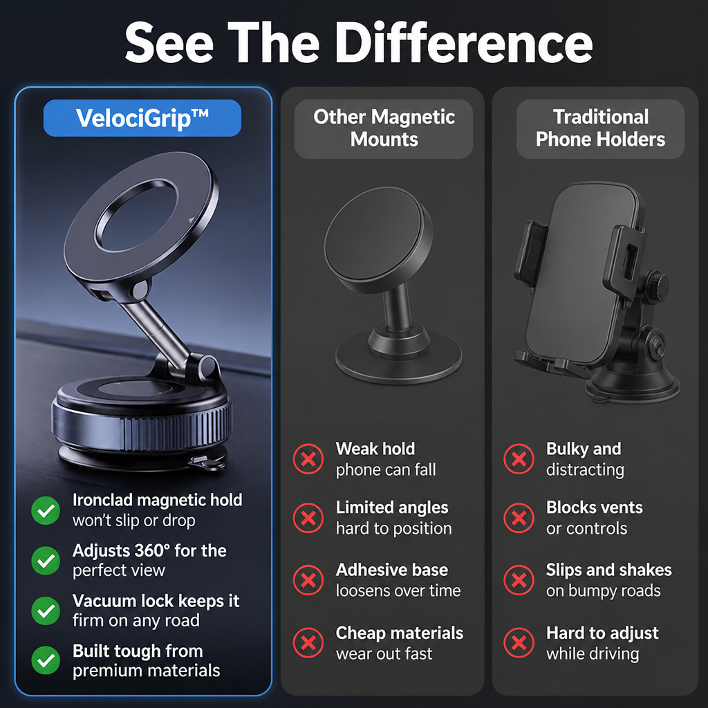 VelociGrip™ — Drive Fearlessly with Unshakable Grip and Perfect Angles