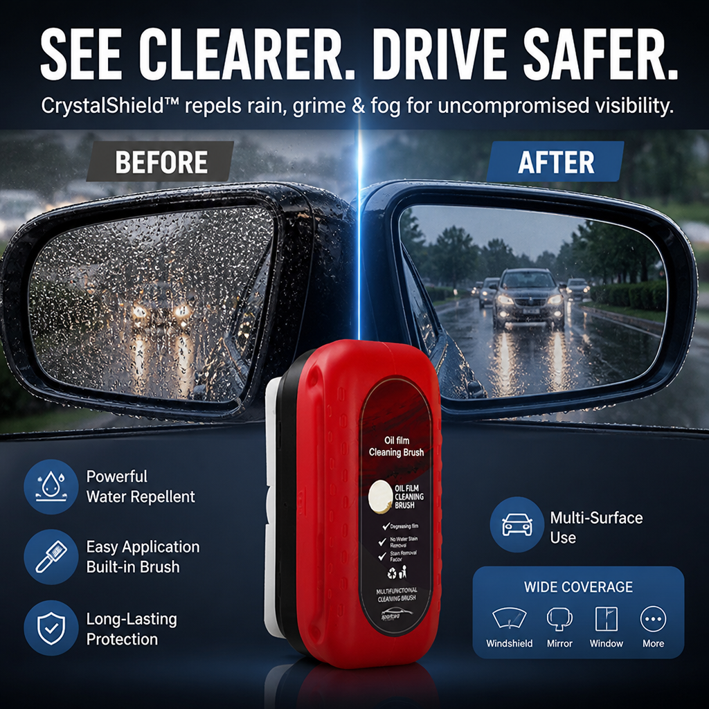 CrystalShield™ — Drive with Unshakable Clarity and Confidence in Every Storm