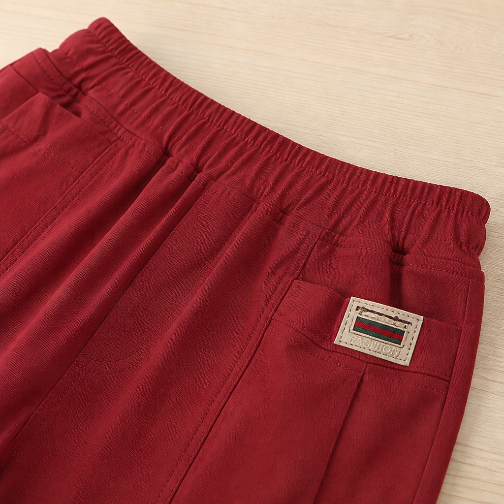 VeloraEase™ – Relaxed Tapered Cotton Pants with Elastic Comfort Waist
