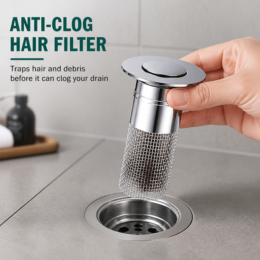 PureGuard™ Stainless Floor Drain Filter — Keep Drains Fresh, Clear, and Pest-Free Without the Hassle