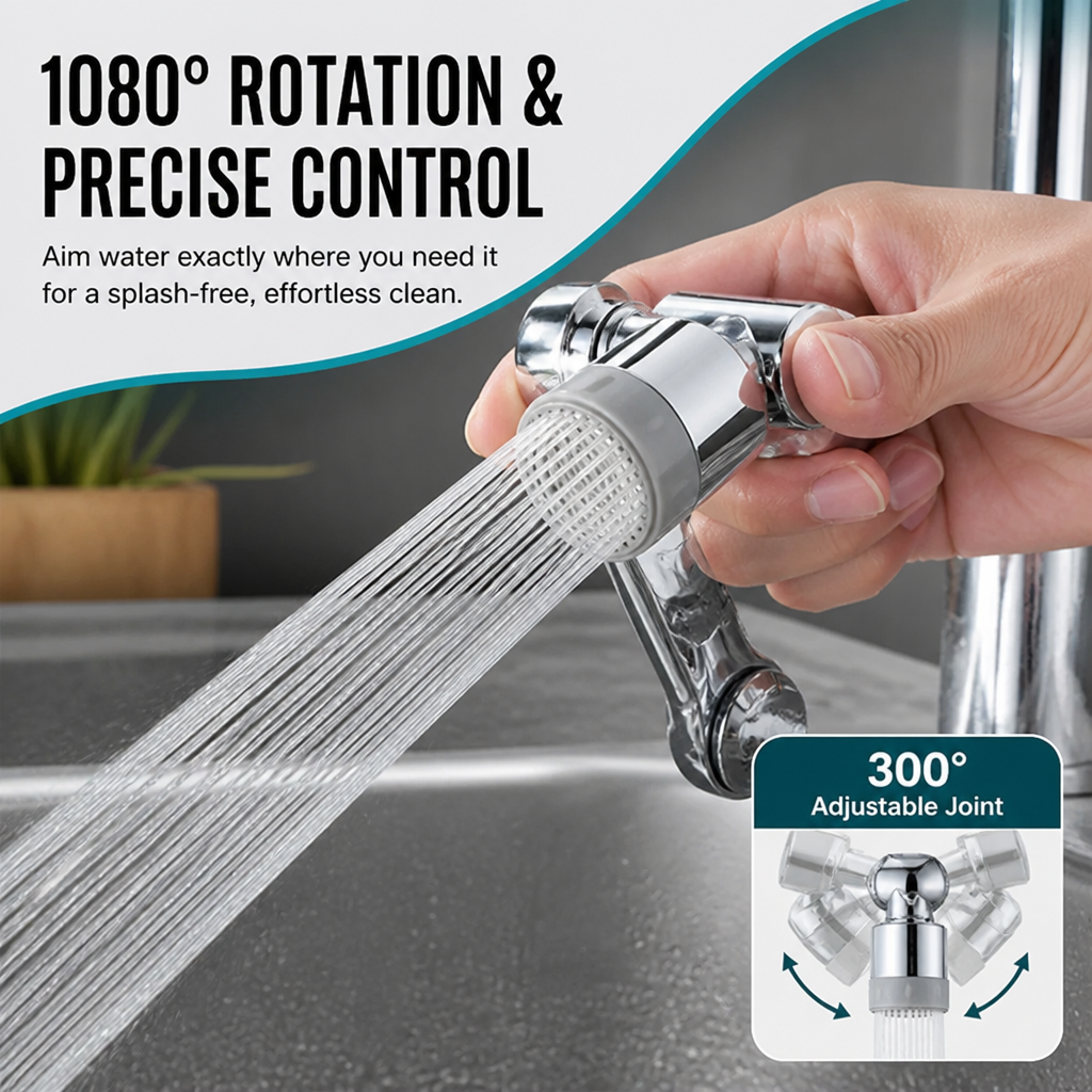 HydroLuxe™ — Command Every Drop for Splash-Free, Effortless Rinsing