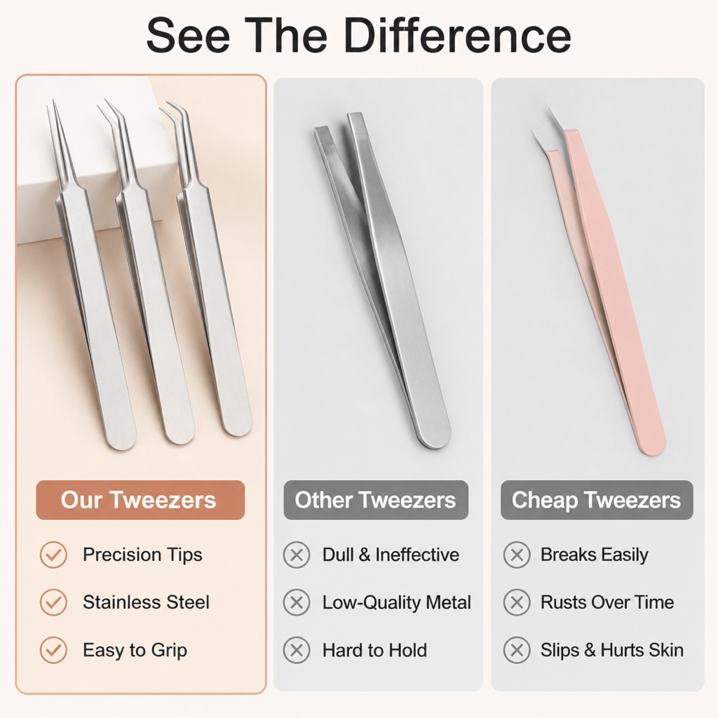 LumiCraft™ Precision Tweezers — Sculpt Flawless Brows and Lashes with Effortless Confidence